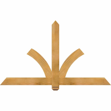 Ekena Millwork Redmond Rough Sawn Timber Gable Bracket, Western Red Cedar, 60"W x 35"H x 2"D x 4"F, 14/12 Pitch GBW060X35X0204RED00RWR